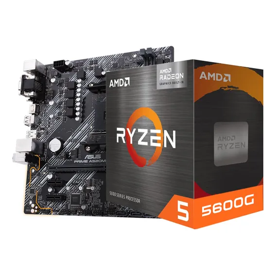 Kit Upgrade Amd Ryzen 5 5600g, Placa Mae A520m-e Prime Asus Foto 1