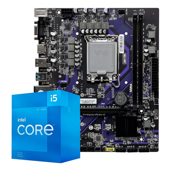 Kit Upgrade Gamer Intel I5-12400f + H610m Cor Preto Foto 1