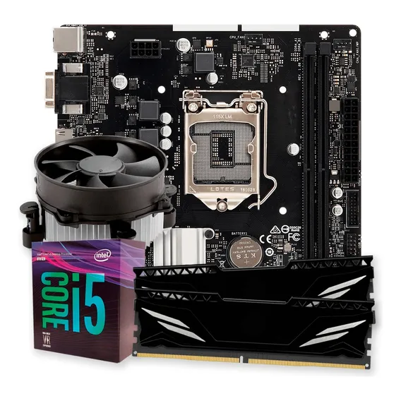 Kit Upgrade Gamer Intel I5-8400 + Cooler + H310 + 16gb Ddr4 Cor Preto Foto 1