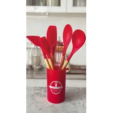 Kit Utensílio De Silicone 7 Peças - Em Casa Tem Cor Vermelho Foto mini  2