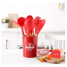 Kit Utensílio De Silicone 7 Peças - Em Casa Tem Cor Vermelho Foto mini  3