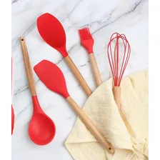 Kit Utensílio De Silicone 7 Peças - Em Casa Tem Cor Vermelho Foto mini 4