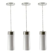 Kit Utron 3 Lustres LuminĂĄria Pendente Copo TranslĂșcido E27 110v/220v Foto mini 1