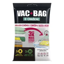 Kit Vac Bag Ordene Saco A Vácuo 2 Médio 45x65cm 2 Extra Gran Foto  mini 1