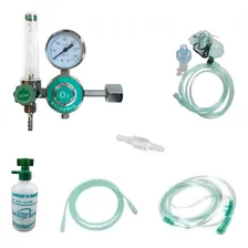Kit Válvula Regulador Oxigênio Fluxômetro Inalação Domicilia Foto mini 1