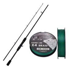 Kit Vara De Pesca Carretilha Vara Linha Multifilamento 1,65m Foto mini 1