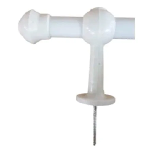 Kit Varao De Cortina Branco Grosso Simples 3 Metros 28mm Foto 1