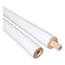 Kit Varão Simples Cortina 2m 19mm Suporte Ponteira Madeira Cor Branco (madeira) Foto mini  3