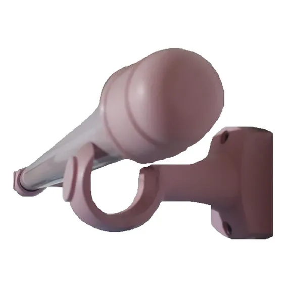 Kit VarĂŁo 2,00 Metros Para Cortina 28mm Rosa BebĂȘ Foto 1