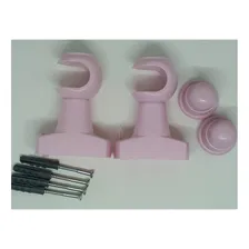 Kit VarĂŁo 2,00 Metros Para Cortina 28mm Rosa BebĂȘ Foto mini 2
