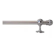 Kit Varão Para Cortinas Simples 4 Metros 28mm Cromado Cor Prateado Foto  mini 1