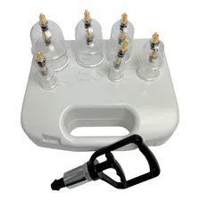 Kit Ventosas Luxo Com 12 Copos + Aplicador Acupuntura Estek Foto mini 2
