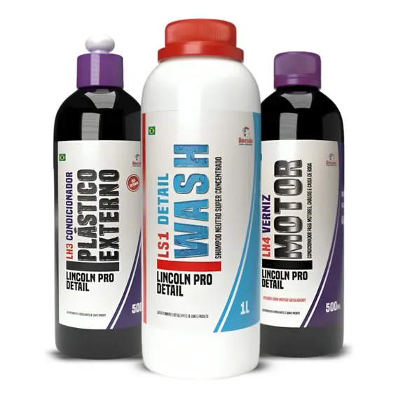 Kit Verniz Motor Shampoo Detail Revitaliza Plástico Lincoln Foto 1