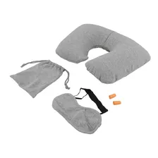 Kit Viagem Com Almofada De Pescoço Tapa Olho Protetor Ouvido Foto mini 1
