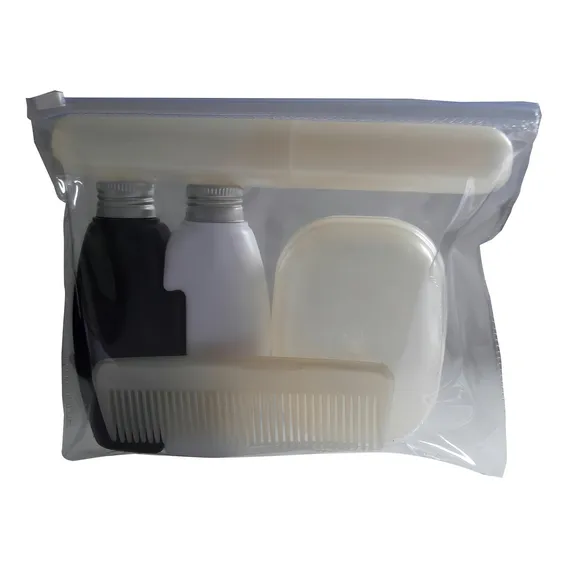 Kit Viagem Preto/branco 4 Peças+estojo Foto 1