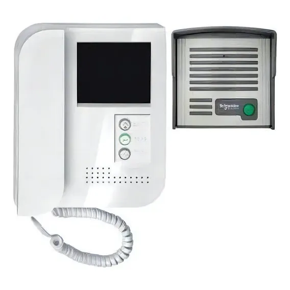 Kit VĂdeo Porteiro Arbus 4.1 Com VisĂŁo Noturna Schneider Cor Branco Foto 1