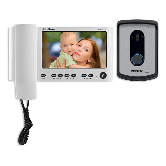 Kit Video Porteiro Com Monofone Iv 7010 Hs Branco Intelbras Foto 1
