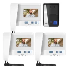Kit VĂdeo Porteiro Hdl Classic S Com 3 Monitores Original Nf Cor Prateado Bivolt Foto mini 1