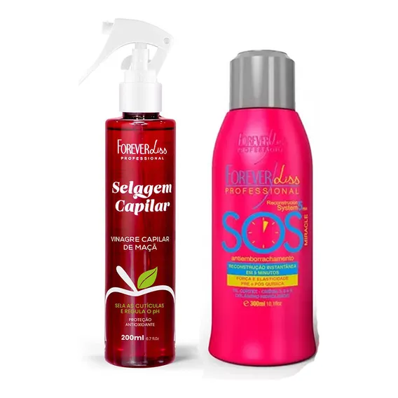 Kit Vinagre Capilar De Maçã E Sos Forever Liss Foto 1