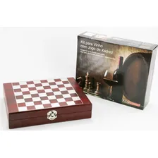Kit Vinho 1 Caixa Madeira + 6 Peças Jogo De Xadrez - Unyhome Foto mini 4