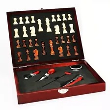 Kit Vinho 1 Caixa Madeira + 6 Peças Jogo De Xadrez - Unyhome Foto  mini 1