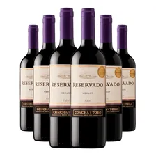 Kit Vinho Concha Y Toro Reservado Merlot 750ml - 6 Uni Foto  mini 1