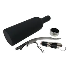 Kit Vinho Garrafa C/ Saca Rolha Acess贸rios Anel Corta Gotas Foto mini 1