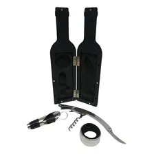 Kit Vinho Garrafa C/ Saca Rolha Acess贸rios Anel Corta Gotas Foto mini 4