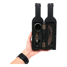 Kit Vinho Garrafa C/ Saca Rolha Acess贸rios Anel Corta Gotas Foto mini 2