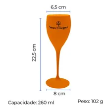 Kit Vintage Banheira Champanheira Laranja + 4 Taça Espumante Veuve Clicquot Foto mini  3