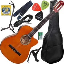 Kit Violão Flat Eletroacústico Giannini Sf14 Ceq Natural Foto  mini 1