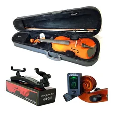 Kit Violino Barth Nt 4/4 C/ Estojo + Espaleira - Bk Cor Caramelo Foto mini 1