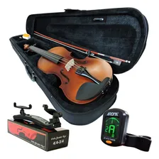 Kit Violino Barth Old 4/4 C/ Case+ Espaleira+ Afinador Cr Cor Marrom-escuro Foto mini 1