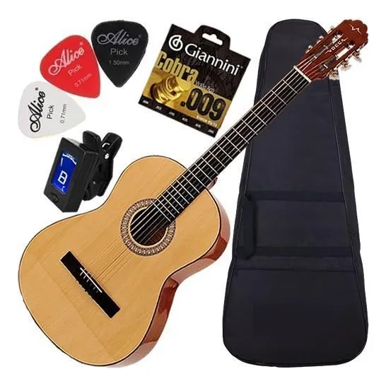 Kit Violão Clássico Acústico Aço Vca201 Vogga Foto 1