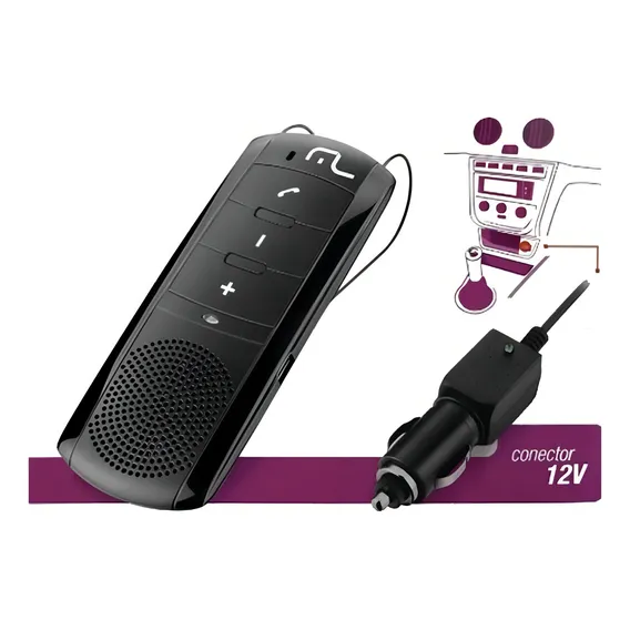 Kit Viva Voz Bluetooth Multilaser Preto - Au201 Foto 1