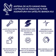 Kit Vivensis Antena + Lnbf Quadruplo + 3 Receptor + 3 Cabos Foto mini 4