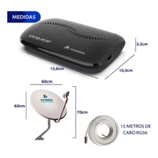 Kit Vivensis Antena + Lnbf Quadruplo + 3 Receptor + 3 Cabos Foto mini  3