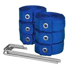 Kit Vôlei Praia Azul - Rede 2 Faixas + Fita Marcação Foto mini 4