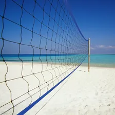 Kit Vôlei Praia Azul - Rede 2 Faixas + Fita Marcação Foto mini 3