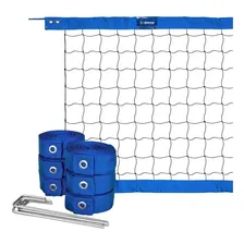 Kit Vôlei Praia Azul - Rede 2 Faixas + Fita Marcação Foto mini 1