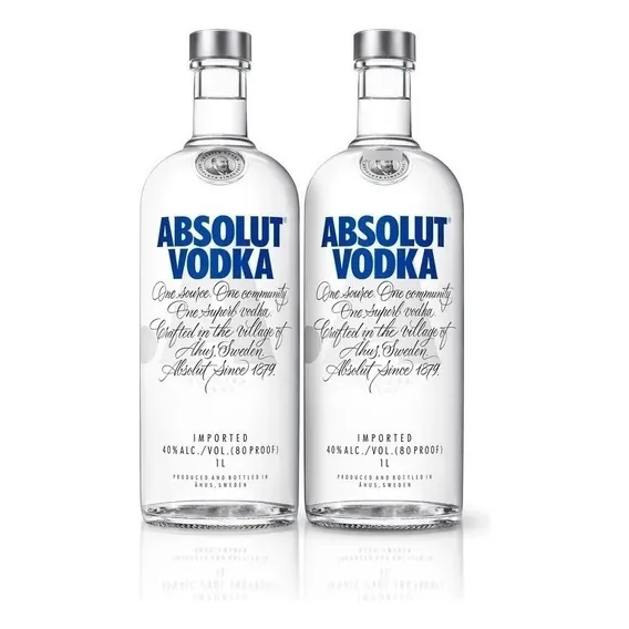 Kit Vodka Absolut 1l - 2un Foto 1