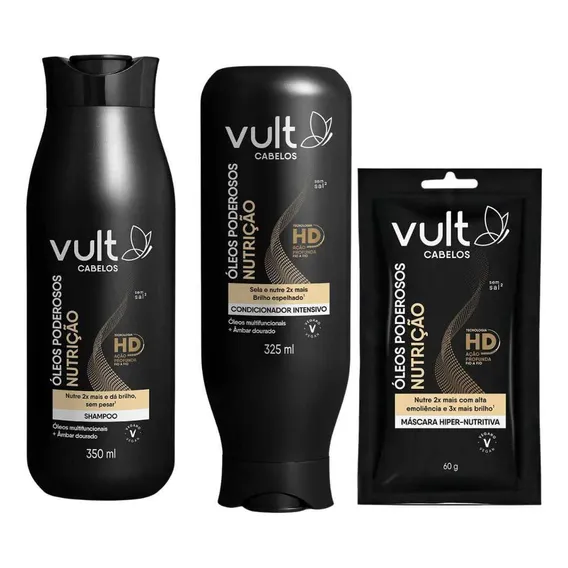 Kit Vult Óleos Poderosos Nutrição + Sachê Máscara 60g Foto 1