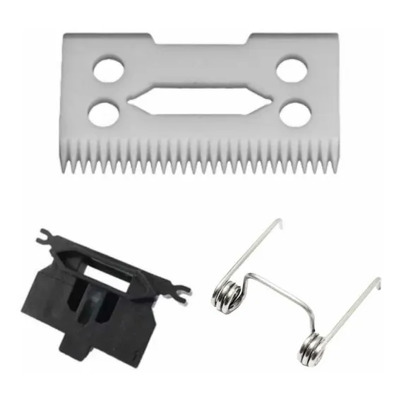 Kit Wahl Plaqueta Mover Lâmina + Mola + Lâmina Cerâmica Wahl Cor Preto E Branco 110v/220v Foto 1