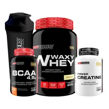 Kit Waxy Whey Baunilha 900g + Creatina + Bcaa + Coqueteleira Foto mini 1