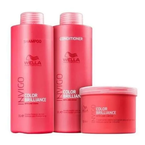 Kit Wella Color Brilliance Shampoo + Condicionador + Máscara Foto 1
