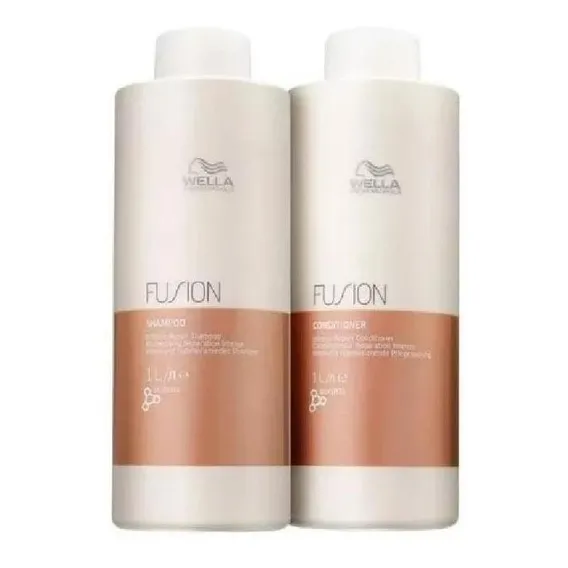 Kit Wella Fusion Intense Repair Shampoo 1l+ Condicionador 1l Foto 1