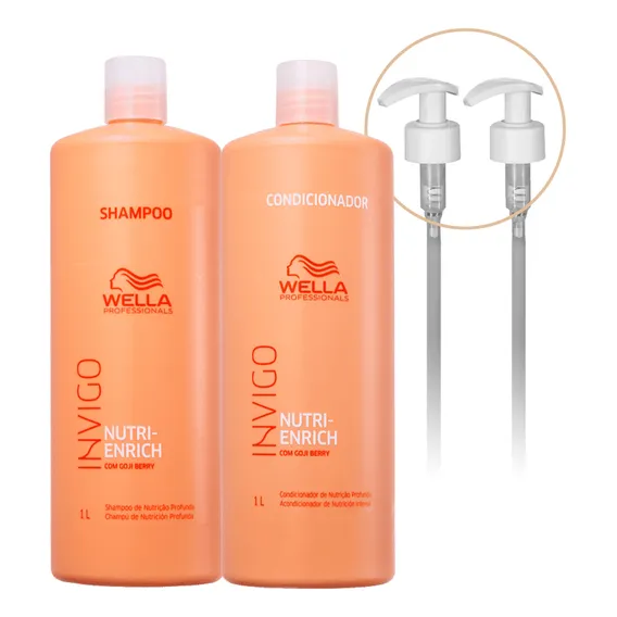 Kit Wella Invigo Nutri Enrich Sh, Cond E Válvulas Foto 1