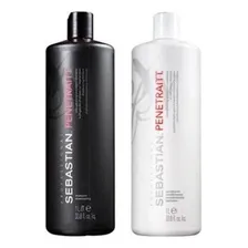 Kit Wella Sebastian Penetraitt Shampoo 1l + Condicionador 1l Foto  mini 1