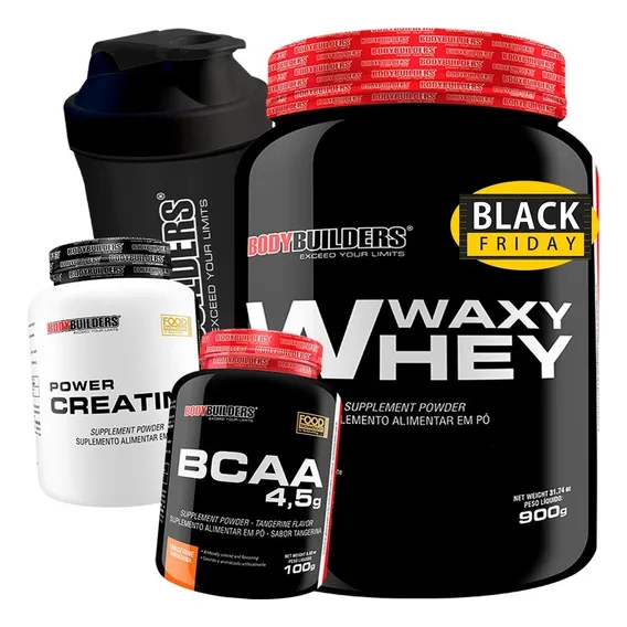 Kit Whey Protein + Bcaa + Creatina + Coqueteleira Foto 1