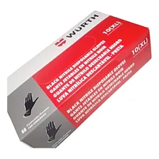 Kit x 100 Luva Nitrilica Descartavel Wurth G Cor Preta Foto mini 2